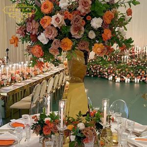 Centros de mesa dorados de Metal de nuevo diseño para decoración de mesa de boda polígono banquete fiesta candelabros centros de mesa - Product Image 2