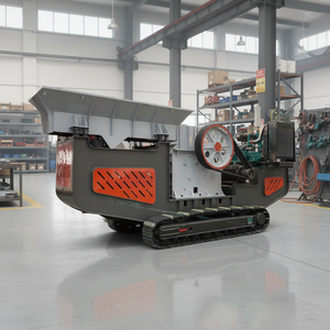 תחנת ריסוק ניידת רב תכליתית המותקנת על מסילה, מתקן ריסוק ראשוני לכרייה, סלעים ובנייה מחומרים גלם - Product Image 1