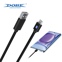 Câble de charge DOBE compatible P-5 / X-B-S / N-S / Phone, accessoires de jeu, câble de charge USB Type-C de 80 cm avec lumière