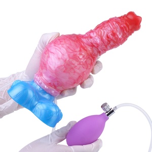 NNSX Silicone Horse <b>Dildo</b> Inflatable Squirting Realistic Penis Cock Sex Toys Game Anal Plug Adult for Women Men - Product Image 2
