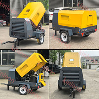 Compresor de Tornillo Diésel con Bomba, 5m³/min, 185CFM, Alta Presión 8bar, Bajo Consumo de Combustible, Portátil, Refrigerado por Aire, para Uso en Ingeniería