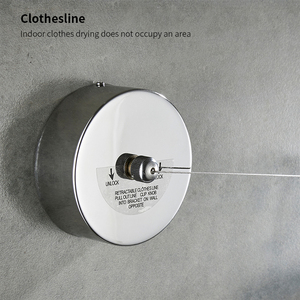 Accesorios de baño de acero inoxidable, cuerda ajustable telescópica, sin taladro, <span class=keywords><strong>tendedero</strong></span> retráctil de 3,8 M - Product Image 3