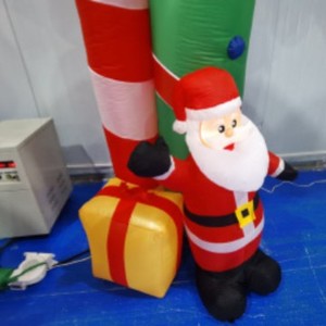 Décoration de bonhomme de neige gonflable en PVC pour extérieur, décoration de jardin pour les fêtes, modèle gonflable de Noël de 6 pieds de haut - Product Image 5