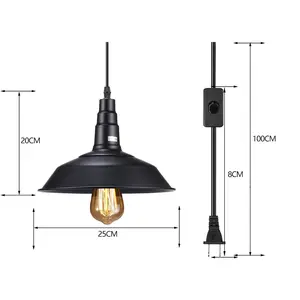 E26 E27 Kronleuchter Pendel leuchte Industries til Vintage Retro Hängelampen Leuchte Esszimmer leuchte mit Steck kabel