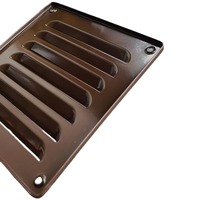 Grille d'aération carrée en aluminium poinçonnée thermolaquée, persiennes estampées, couleur personnalisée, installation facile, garantie 1 an
