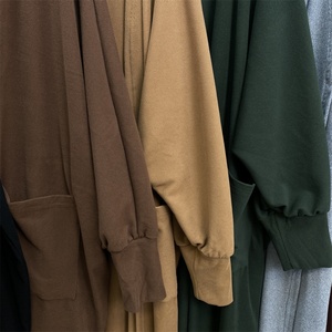 1997# Discount Fashion Winter Coat <b>Thick</b> Polyester Women Batwing Sleeves With Front Pockets Warm Autumn Winter <b>Cardigan</b> Abaya - Product Image 6