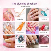 Kit de 60 Gels Solides Multicolores Non Toxiques pour Salon, Fournitures Professionnelles de Vernis à Ongles DIY pour Salon