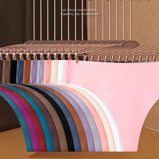 Trend Explosion Women's Comfortable Invisible Lightweight Soft Underwear Bulk Order Print Pattern Thong in Solid Colors