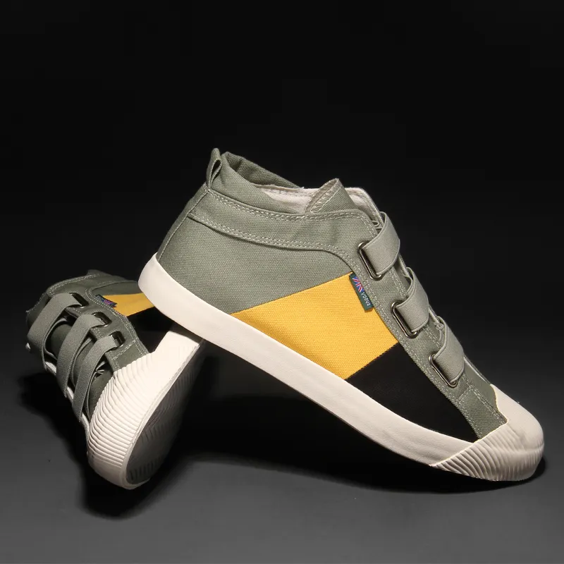 Chaussures de conduite en toile pour hommes de marque personnalisée en gros baskets de terrain légères avec un design rond à lacets et à enfiler été décontracté