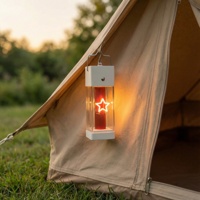 Lampe de camping LED portable rechargeable personnalisée, lampe à pentagramme suspendable, lampe à lumière tamisée tactile IP44, lanterne CE/FCC