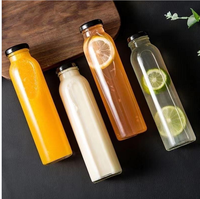 Bouteilles en verre pour jus et boissons, 250 ml, 330 ml, 500 ml, avec bouchon métallique, prix réduit