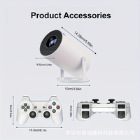 Projecteur de jeu Android 11 HY300 Max compatible 4K, haut-parleurs stéréo HIFI intégrés 2G, 150 lumens, 8 Go de ROM, portable, courte focale