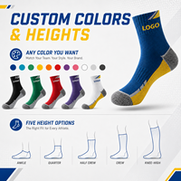 Chaussettes de sport en coton tricoté respirantes sur mesure OEM pour hommes, écologiques, mi-mollet, pour le basketball, la gym et la course à pied