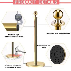 Hotel Concierge in acciaio inox barriere del traffico di controllo della folla <span class=keywords><strong>Stanchion</strong></span> isolamento cintura banca coda Guardrail palo recinzione - Product Image 5