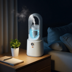 Ventilateur de circulation d'air sans pales transfrontalier, rafraîchisseur de bureau, 6 vitesses, affichage LED, humidificateur USB pour bureau, dortoir, maison - Product Image 1