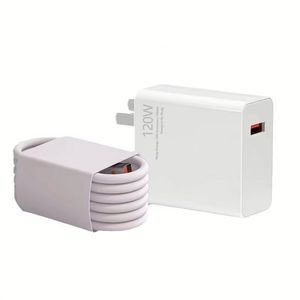 120W Super Fast Charger US EU <b>Plug</b> Phone Charger Set Fast Charging <b>USB</b> Charger <b>With</b> 6A <b>USB</b> C Cable - Product Image 1