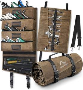 Échantillon gratuit, sac de rangement pour outils de quincaillerie professionnel portable multi-poches, sac de rangement pour clés à roulettes à suspendre - Product Image 5