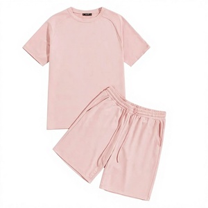 Custom <b>Black</b> Solid Spandex/Polyester Soft Shell T-Shirt Shorts Set <b>Boys</b> Casual Two-Piece Outfit Knitted Fabric Short Sleeve - Product Image 3