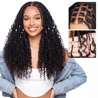 Perruques Courtes Bouclées en Cheveux Indiens Super Double Drawn Pré-coupées avec Dentelle, Perruques Frontales 13*6 en Cheveux Humains Sans Colle, Perruques Tressées en Cheveux Humains