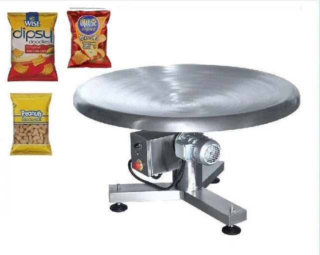 Full 304 Stainless Steel Rotary  Rotation Table Accumulation Bag Turning Packing Table Manufacturer Price for Packing Industry