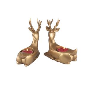 <b>Gold</b> Brass Deer Decor <b>Statues</b> Christmas Reindeer for Home Decor - Product Image 2