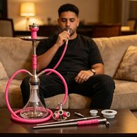 Chicha portable de luxe en acier inoxydable, exclusivement pour l'Europe et les États-Unis, avec coffret cadeau