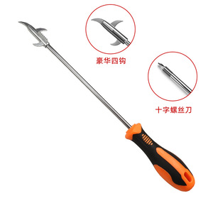 Tire Cleaning <b>Hook</b> Metal Multi Functional Car Tire Repair <b>Tool</b> With Screwdriver And Four <b>Hook</b> Design For Vehicle Maintenance - Product Image 1
