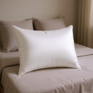 Taie d'oreiller en satin soyeux, lot de 2, 26 x 20 pouces, taille standard, ensemble de literie pour la maison, couleur unie, style simple, lavable en machine - Product Image 2