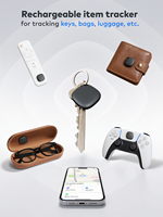 Traceur GPS pour chien certifié MFI avec fonction anti-perte, compatible avec l'application Find My, batterie rechargeable, matériau plastique