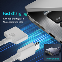 Cable Magnético 3 en 1 USB-C Tipo C PD140w Compatible con Mag3, Cable de Carga para Portátiles Mac de 14 y 16 Pulgadas - 6.6 pies