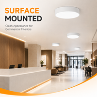 Plafonnier LED rond suspendu 5CCT UGR19 36W 38W 40W 42W 140lm/W pour bureaux et éclairage commercial