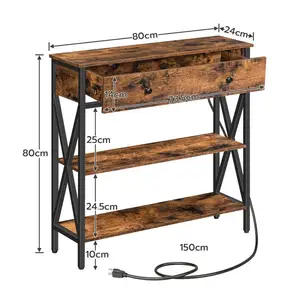 Vente de gros Table console avec station de charge Canapé Table de canapé avec prise de courant Table d'entrée et de couloir avec ports USB