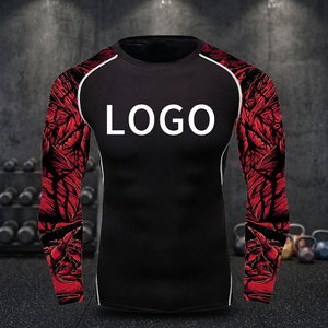 Camiseta de compresión de manga larga para BJJ, Grappling, MMA, Jiu Jitsu, No-Gi, UFC, UPF50+, transpirable - Product Image 1