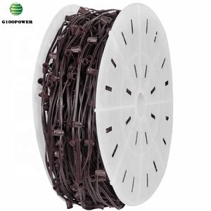 Lumières <span class=keywords><strong>de</strong></span> Noël commerciales C9 1000 <span class=keywords><strong>Pied</strong></span> En Vrac Bobine avec 12 ''Entraxe <span class=keywords><strong>sur</strong></span> Fil Noir 18 - Product Image 4