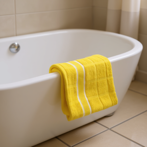 Serviettes de bain Leslie 100% coton, tailles assorties, couleur unie, rectangulaires, tissées, pour adultes - Product Image 2