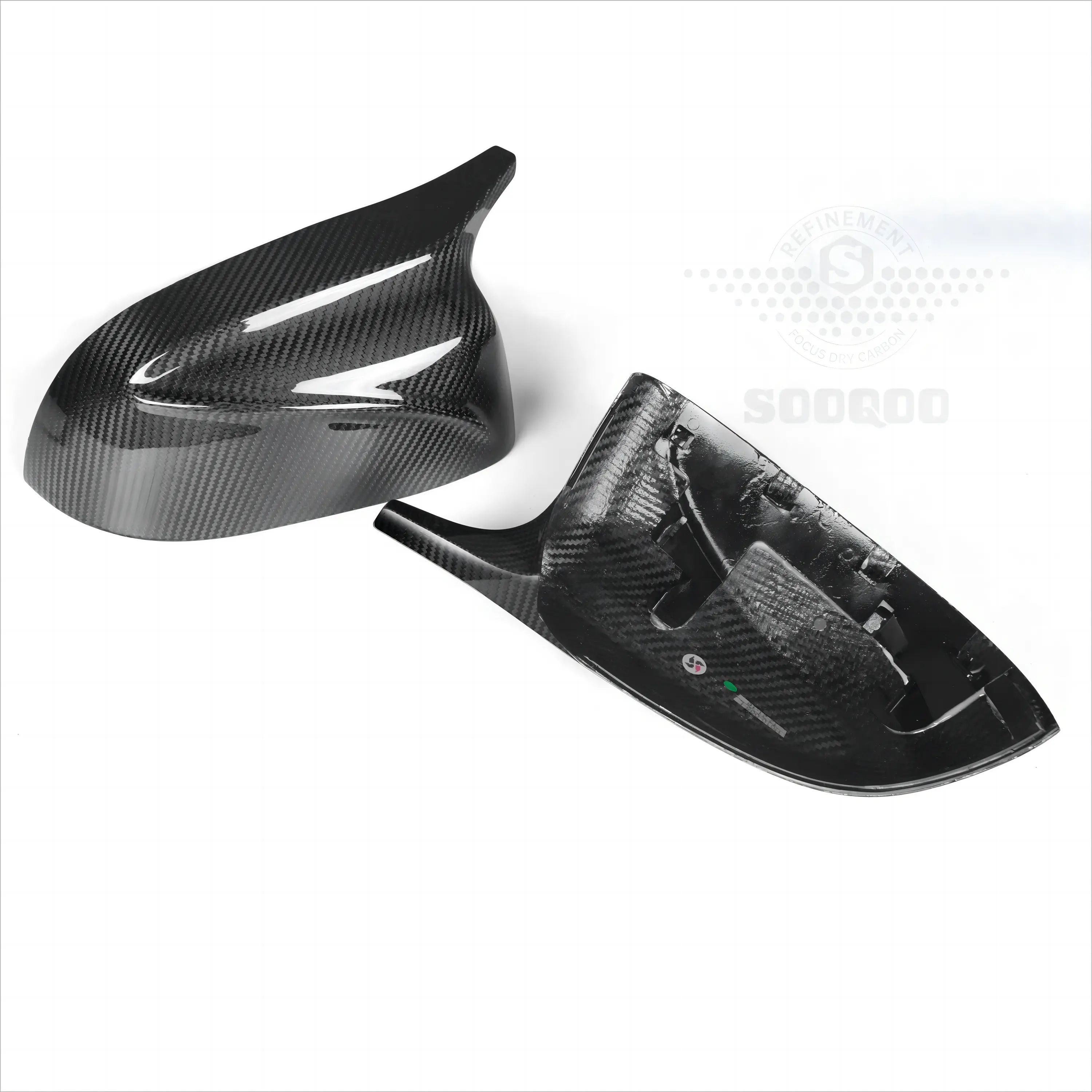 Cubierta de espejo de carbono seco SOOQOO para BMW X3 X4 X5 X6 X7 IX3 M tipo carcasa de espejo para BMW G01 G02 G05 G06 G07 G08 carcasa de espejo de coche