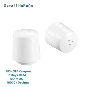 Savall HoReCa-Juego de cerámica de sal y pimienta para catering, conjunto de pimienta y pimienta de cerámica, sal y pimienta