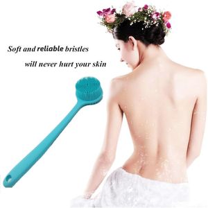 Système de brossage exfoliant pour la peau, brosse de douche en silicone à long manche pour le gommage corporel - Écologique, durable, compatible avec les prises Za/US - Product Image 4