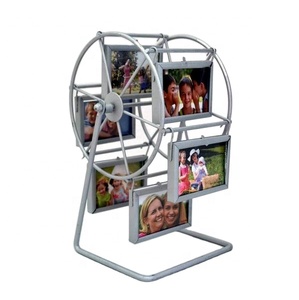 Table Top Decor Rotary Metal Photo Frame