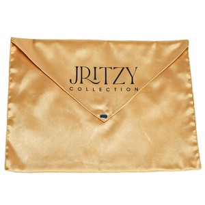 Bolsa de Embalaje de Satén Personalizada con Logotipo, para Ropa, Bufandas, Libros, con Botón, Bolsa de Regalo de Lujo - Product Image 4