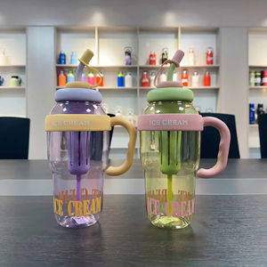 Bouteille d'eau en plastique à personnalisation rapide, 1,2 L, portable, pour femmes, filles, pour boire du jus, du thé, avec infuseur, pour étudiants - Product Image 1