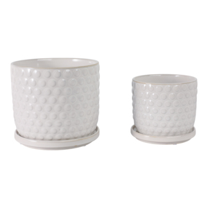 Maceta de Cerámica con Plato para Plantas de Interior, Decoración del Hogar, Dormitorio, Entrada - Product Image 4