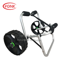 YONK Chariot de plage personnalisable Chariot de kayak Roue en mousse PU de 10 pouces Nouveau design U-Boat Tube OEM Support Roll Container Couleur bleue