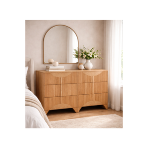 HAVASU RANGE Collection Wooden Bedroom Living Room Eco-Friendly Good Quality Home Furniture Wooden Dresser 6 Drawers - Product Image 1