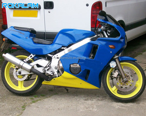 โครงรถจักรยานยนต์หลังการขายสำหรับฮอนด้าแฟริ่ง CBR400RR NC23 1987 1988 1989 CBR 400RR 87 88 <span class=keywords><strong>89</strong></span> <span class=keywords><strong>CBR400</strong></span> RR สีน้ำเงินสีเหลือง - Product Image 1