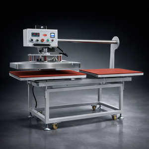 เครื่องรีดร้อนแบบสองสถานีขนาดใหญ่ 40x60 ซม. ระบบลมอัด สำหรับงานพิมพ์ทรานเฟอร์อุตสาหกรรม - Product Image 2