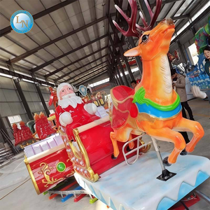 <span class=keywords><strong>Train</strong></span> électrique ludique sur <span class=keywords><strong>petit</strong></span> rail, thème Père Noël de Noël, pour parcs d'attractions et jeux de carnaval, à vendre - Product Image 4