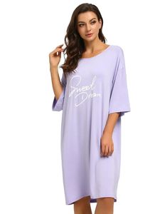 Vêtement de détente d'été pour femmes grande taille, longueur genou, en viscose douce, pyjama, chemise de nuit thermique, taille élastique, tricotée - Product Image 4