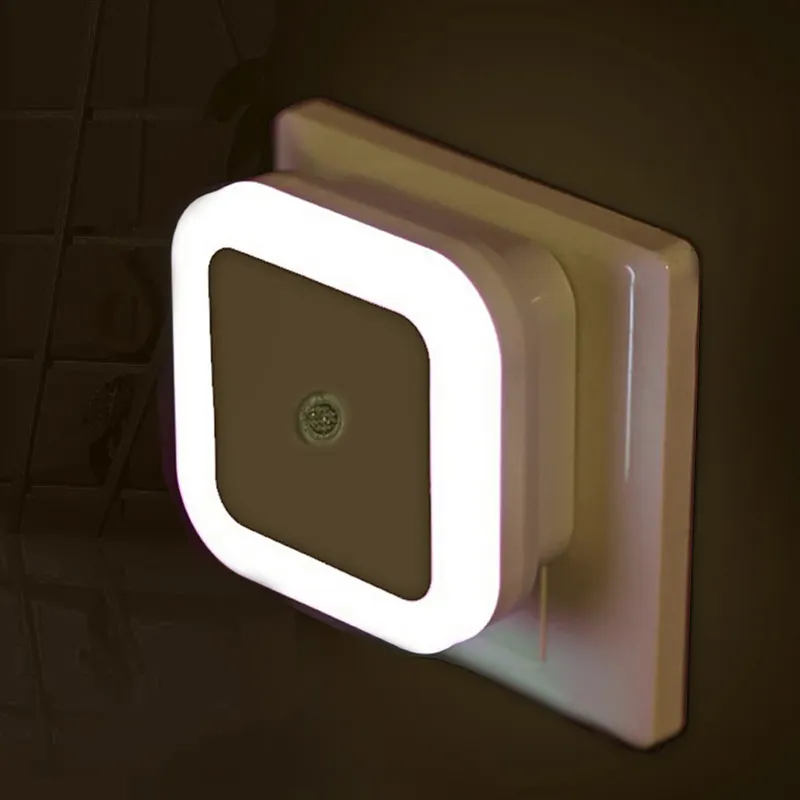 Miniluz LED nocturna con Sensor de Control para niños, lámpara de luz nocturna de 220V con enchufe europeo para sala de estar, dormitorio, iluminación de ahorro de energía