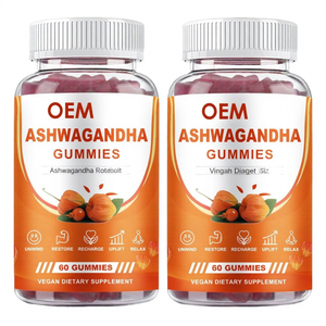 Gomitas de Ashwagandha Personalizadas OEM ODM, Gomitas Calmantes con Extracto de Raíz de Ashwagandha, Suplemento con Vitamina D y Zinc para Dormir, Aliviar el Estrés y Equilibrar el Sistema - Product Image 1